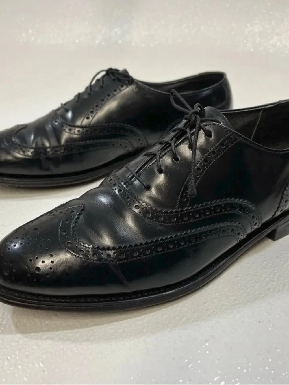 Hanover Men’s Dress Formal Elegant Oxford Leather Comfort Shoes Size 9.5